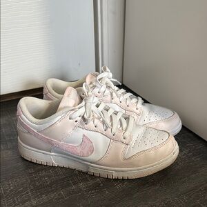 Nike Women's Pink and White Sneakers